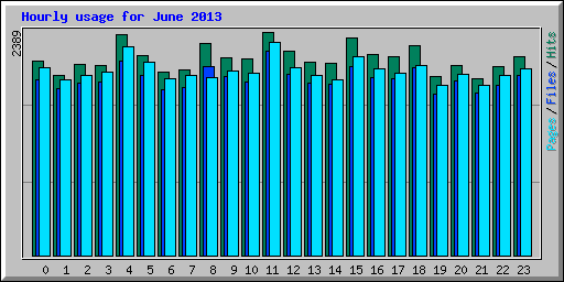 Hourly usage for June 2013