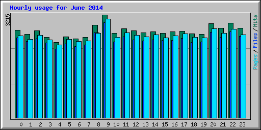 Hourly usage for June 2014