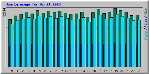 Hourly usage for April 2023