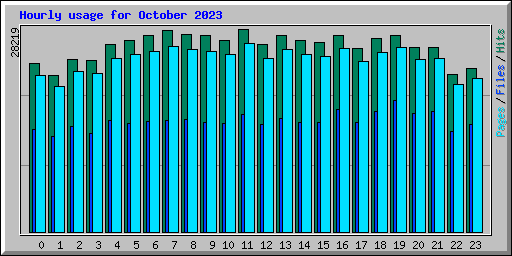 Hourly usage for October 2023